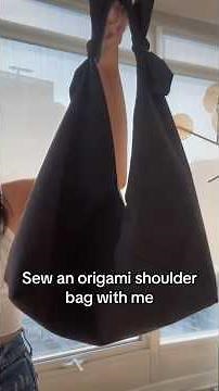 Easy DIY: Origami Shoulder Bag Tutorial #sewingtutorial #diytotebag #origamibag