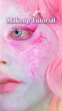 Weird Pink Veins Makeup Tutorial 🪱
