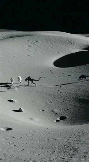 宇航员在月球遭到外星怪物袭击！Astronauts are attacked by alien monsters on the moon!