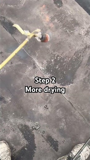 flat roof maintenance, drying and removing loose debris, part two