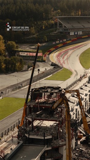 365K views · 2.1K reactions | La démolition de la tour a commencé  Place à une nouvelle ère, tournée vers l’avenir  | Circuit de Spa-Francorchamps | Facebook