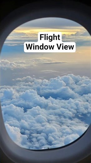 Flight window view Flying Above the Clouds: A Sky View Masterpiece. Beautiful ☁️ Visual