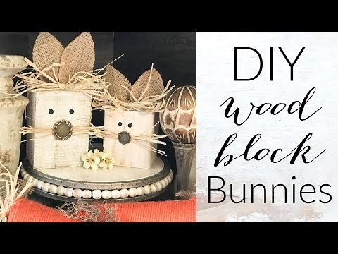 DIY Farmhouse Wooden Bunnies 🐰