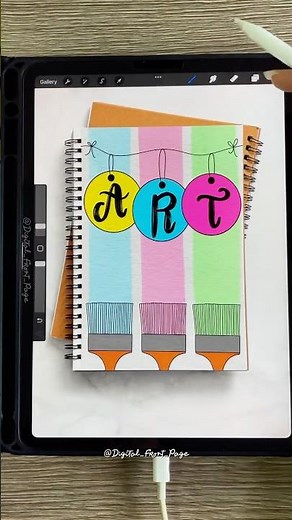 Creative & Aesthetic Art Front Page Idea | Digital Style #shorts #frontpage #digitalfrontpage