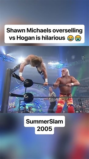 Shawn Michaels is a legend for this 😂😭 RIP to Hulk Hogan 🕊️🌹 SummerSlam 2005 gave us one of the most unintentionally hilarious matches in WWE history — Shawn Michaels vs. Hulk Hogan. Instead of the usual back-and-forth, HBK decided to oversell every move Hogan hit him with to cartoonish extremes — bouncing around the ring like a pinball, flipping over himself after punches, and flying across the mat from the weakest Irish whips. 😂 Rumor has it, this was Michaels’ not-so-subtle way of mockin