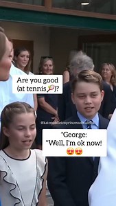 🔴‼️NEW VIDEO: The sweet moment when George was asked if he is good at tennis 🎾 Don't miss his answer 😍 #katemiddleton #walesfamily #waleskids #cambridgekids #dukeandduchessofcambridge #dukeandduchessofcornwall #princeandprincessofwales #cambridgeroyals #duchessofcambridge #duchesskate #katemiddletonstyle #princesscatherine #catherinemiddleton #kateroyalstyle #royals #royalstyle #royalstylewatch #britishroyals #britishroyalfamily #charlottecambridge #georgecambridge #louiscambridge #royalnews 
