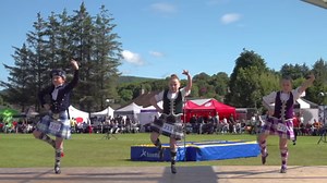 Junior competitors in the Highland Fling Scottish dance heats, held during the 2024 Dufftown Highland Games in beautiful Moray Speyside, Scotland. These dancers were local competitors early in the day, as people were arriving for the Games on Saturday 27th July 2024. #dufftown #dufftownhighlandgames #highlanddance #scottishdance #highlandfling | Scottish Highlands & Inverness