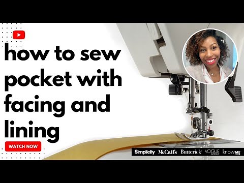 How to sew pocket with facing and lining | sewing | learn to sew