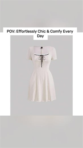 SHEIN MOD Contrast Lace Bow Front Dress