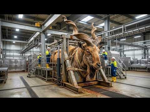 Markhor Meat Processing in Factory | Wild Goat Meat Processing Plant