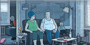 This parody of the Simpsons opening credits is as bleak as you'll see