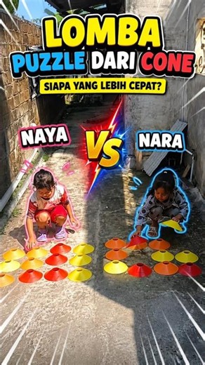 🏆 Naya vs Nara! Siapa Juara Lomba Puzzle Cone Warna? 🔥