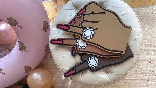 The engagement ring foam finger is a fun, eye-catching addition to any bachelorette party, engagement party, wedding shower or reception. Available in multiple shades to reflect the beautiful hues of our brides of color! Perfect for photos and guaranteed to be a hit no matter where you are! Put a ring on it Foam Finger XL 18