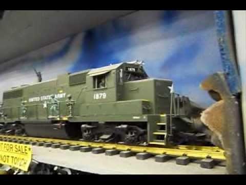 Model train G-scale Army military loads w/sounds.