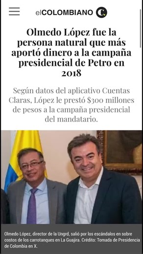 Olmedo López y su Aporte a la Campaña de Petro