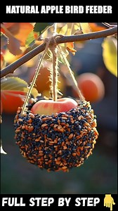 Natural Apple Bird Feeder Materials: 1 large apple 2 tablespoons peanut butter (unsalted, no xylitol) 1/4 cup birdseed mix Full STEP BY STEP in First (C.o.ʍ.m.е.ո.τ) 👇 Enjoy ❤️👇👇 | Homemade Recipes