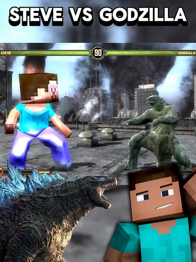 Steve vs Godzilla: Minecraft Battle