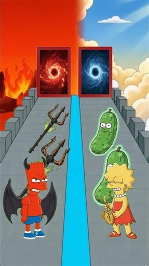 Bart vs Lisa in HELL - Who Wins #simpsons #gaming #shorts