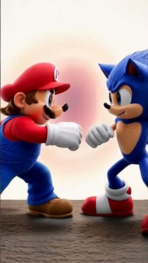 Mario vs Sonic, epic battle animation