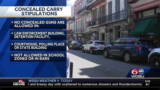 Here are the conditions where residents can't conceal carry in Louisiana