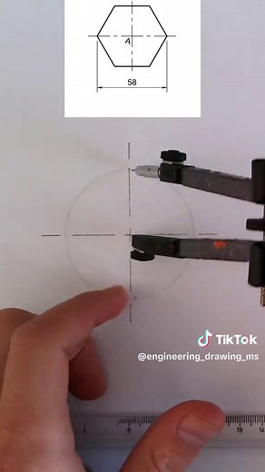 Cómo dibujar un HEXÁGONO Parte 5