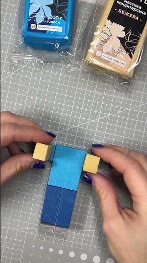 Fondant Steve of Minecraft cake topper tutorial #fondant