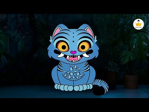 케이팝 데몬 헌터스 더피 그리기 색칠공부 무료 도안 💙 KPop Demon Hunters How to Draw Derpy Tiger Free Coloring Template