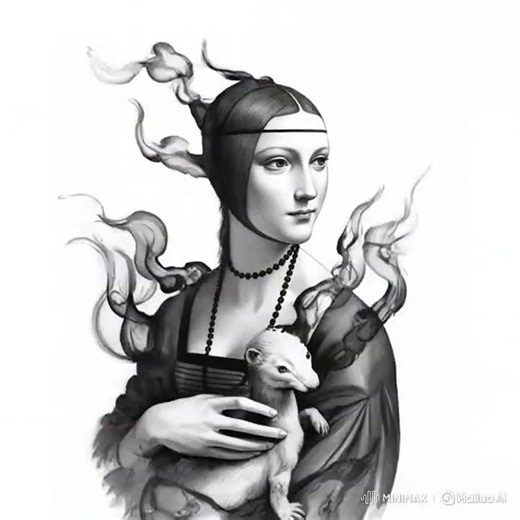 ✨ Transform any portrait painting with Hailuo AI! #hailuoai #minimax