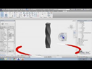 Twisted Column Design in Revit Architecture project