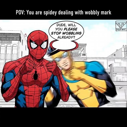 POV: You're Spidey dealing with wobbly mark (Spider-Man/Invincible comic dub) #shorts #pov #meme