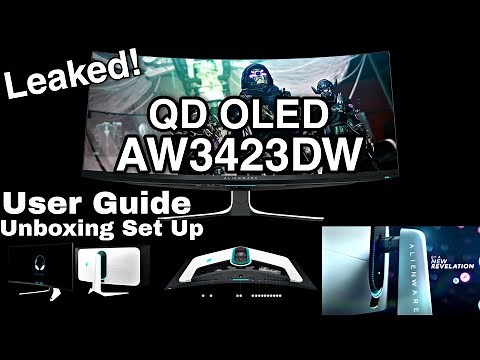 Alienware AW3423DW Monitor User Guide PDF Files Unboxing Set Up