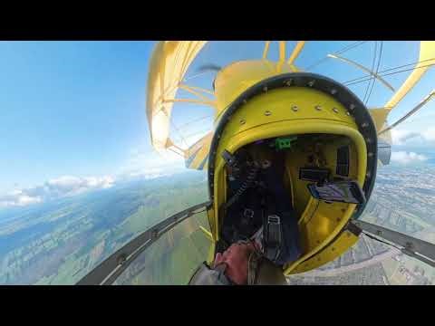 AcroSport 2 aerobatic airplane flight.