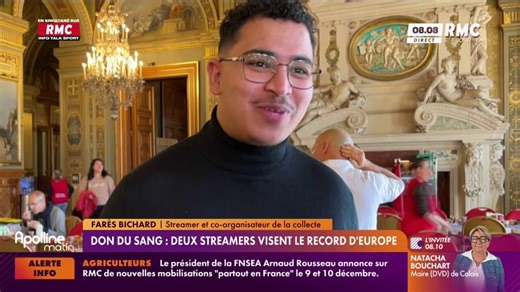 Don du sang: deux streamers français visent le record d'Europe