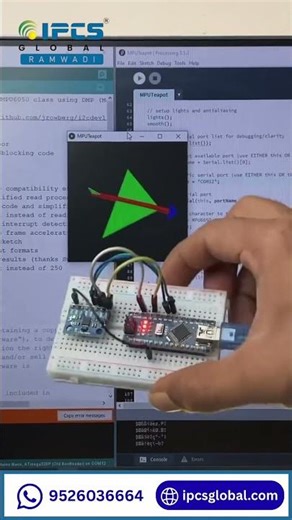Arduino + MPU6050 Accelerometer Sensor with 3D Simulator | Embedded & IoT Project | IPCS Global