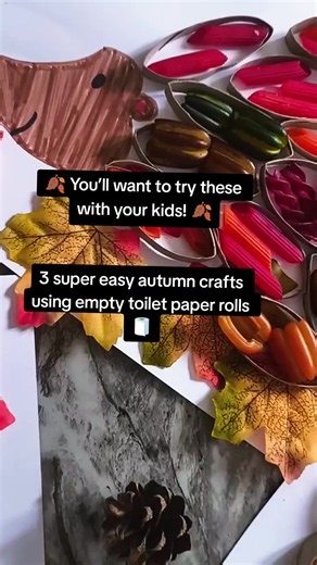 You’ll want to try these with your kids! 🍂 3 super easy autumn crafts using empty toilet paper rolls 🧻 🍁 Autumn tree 🦔 Cute hedgehog 🍂 Colourful autumn leaves Simple, fun and perfect for a cosy autumn afternoon together! 🤎 Which one would you try first? 👇#creatorsearchinsights #fallcrafts #autumncrafts #kidscrafts #crafts