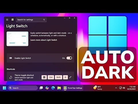 New Windows 11 Auto Dark Mode Feature with PowerToys