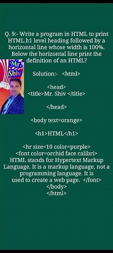 HTML program no. 9