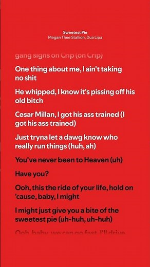 Sweetest Pie - Megan Thee Stallion, Dua Lipa (Lyrics)