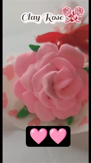 How to make clay rose flower-simple and easy clay Rose#trending#diy#crafts#shorts#shortsfeed