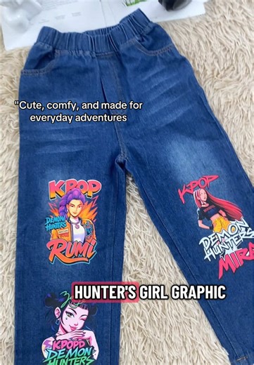 Make your little one stand out this season! 💖 These girls' graphic print jeans combine playful cartoon designs with a trendy fitted denim look. Perfect for casual wear in fall and winter, they’re soft, comfortable, and ideal for young fashionistas aged 8-12. #GirlsFashion #GraphicJeans #CartoonPrint #TikTokShopBlackFriday #TikTokShopCyberMonday #GirlsDenimJeans #PrintedJeansForGirls #CutePortraitDesign #TrendyStreetwear #YouthFashionStyle