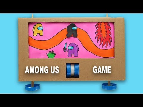 How To Make AMONG US Game From Cardboard. No electronic components required! Anyone can make!