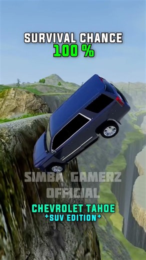SUV vs huge canyon😱#beamngdrive #beamng #gaming
