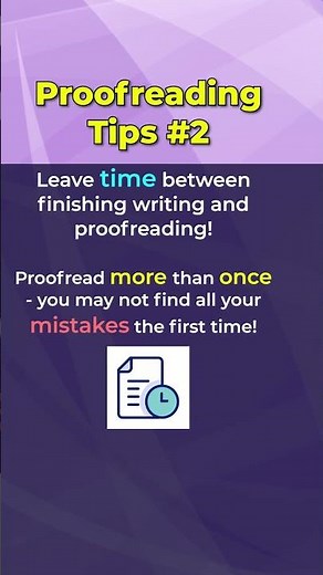 Proofreading tips - proofread more than once #academicbites #academicwriting #proofreading