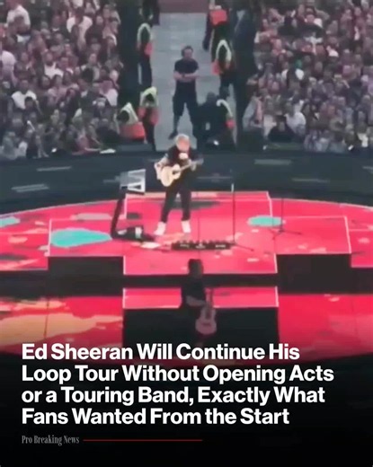 Ed Sheeran continues his Loop Tour as a solo act after opening acts and Beoga withdrew following Macklemore's removal. The tour relies on his live loop pedal technique building songs without a full band or openers. Making the tour even more personal and memorable. This pure solo format matches what fans wanted from the start. #edsheeran #looptour #ed #music