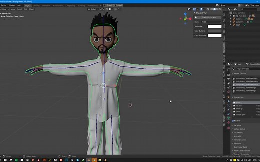 BLENDER 超简单为角色绑定衣服