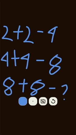 2+2 4+4 8+8? Math Question Easy