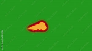 Bomb Explosion Footage. Cartoon dark smoke fire explosion, with green screen.