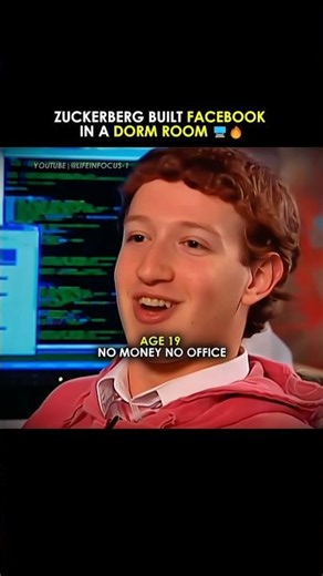 Zuckerberg Built Facebook In A Dorm Room At 19 🖥️🔥