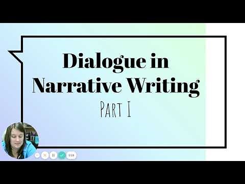 Dialogue in Narrative Writing Lesson Part 1