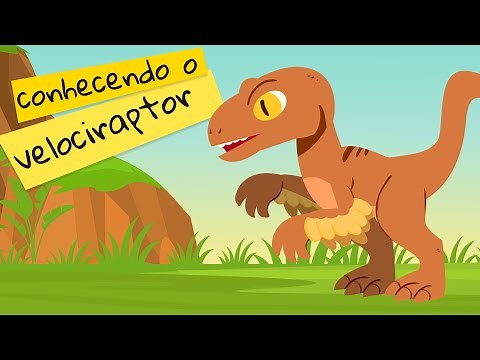 Desenho de dinossauro infantil: Velociraptor - Nino Dino na terra dos dinossauros